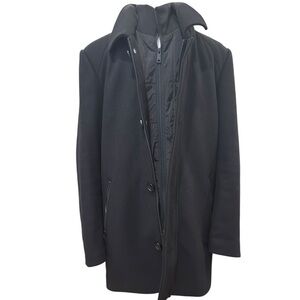 Kenneth Cole Men's Black Trench Coat